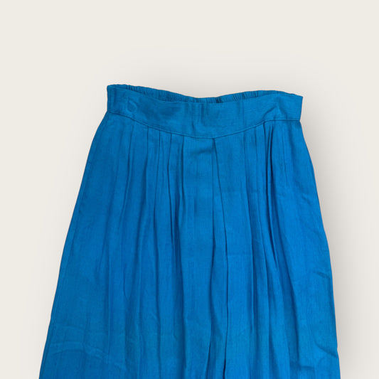 turquoise linen skirt