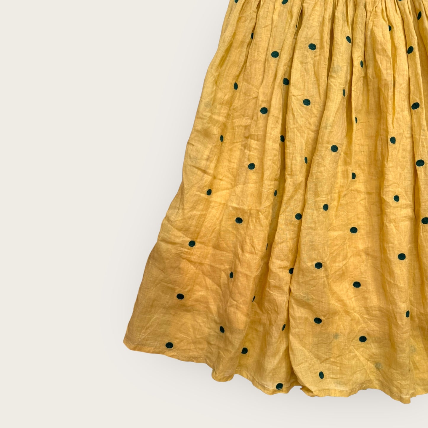 Dot embroidered flared skirt