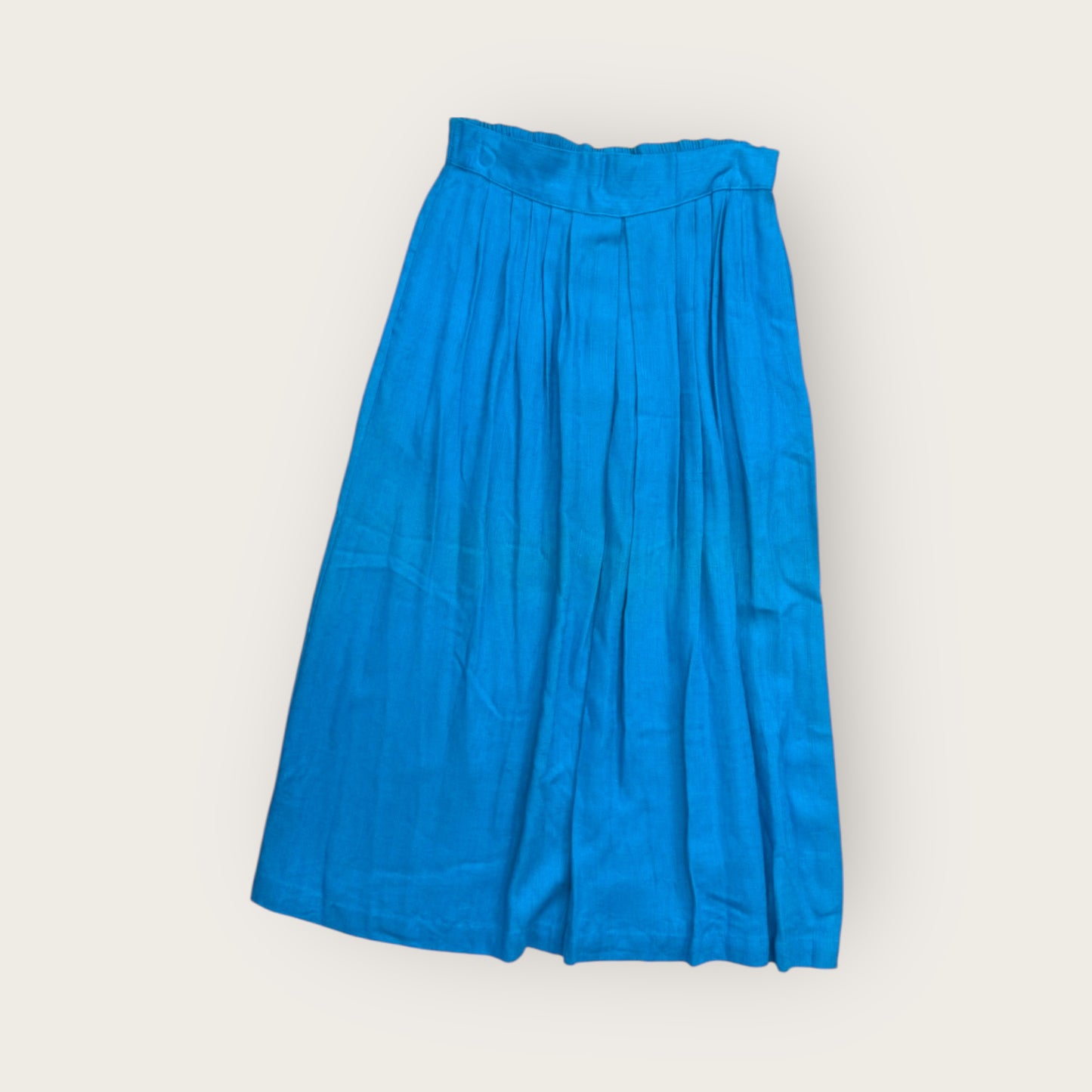 turquoise linen skirt