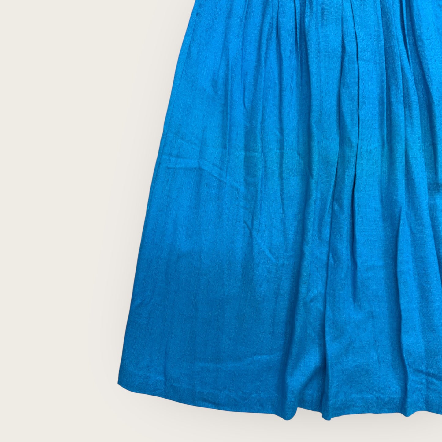 turquoise linen skirt