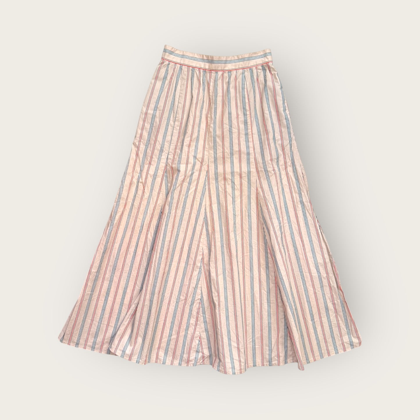 Pink Beige Striped Skirt