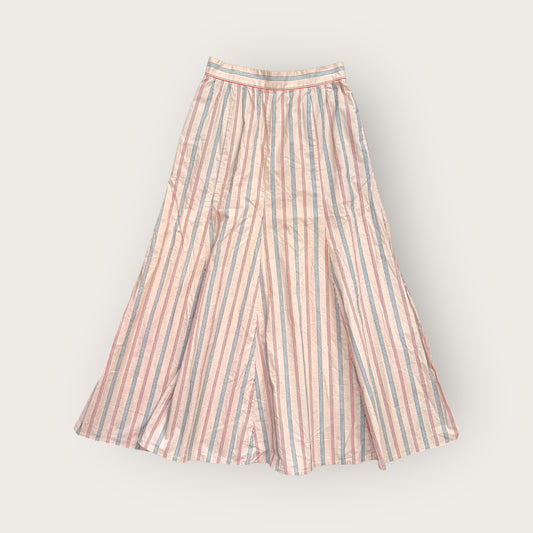 Pink Beige Striped Skirt