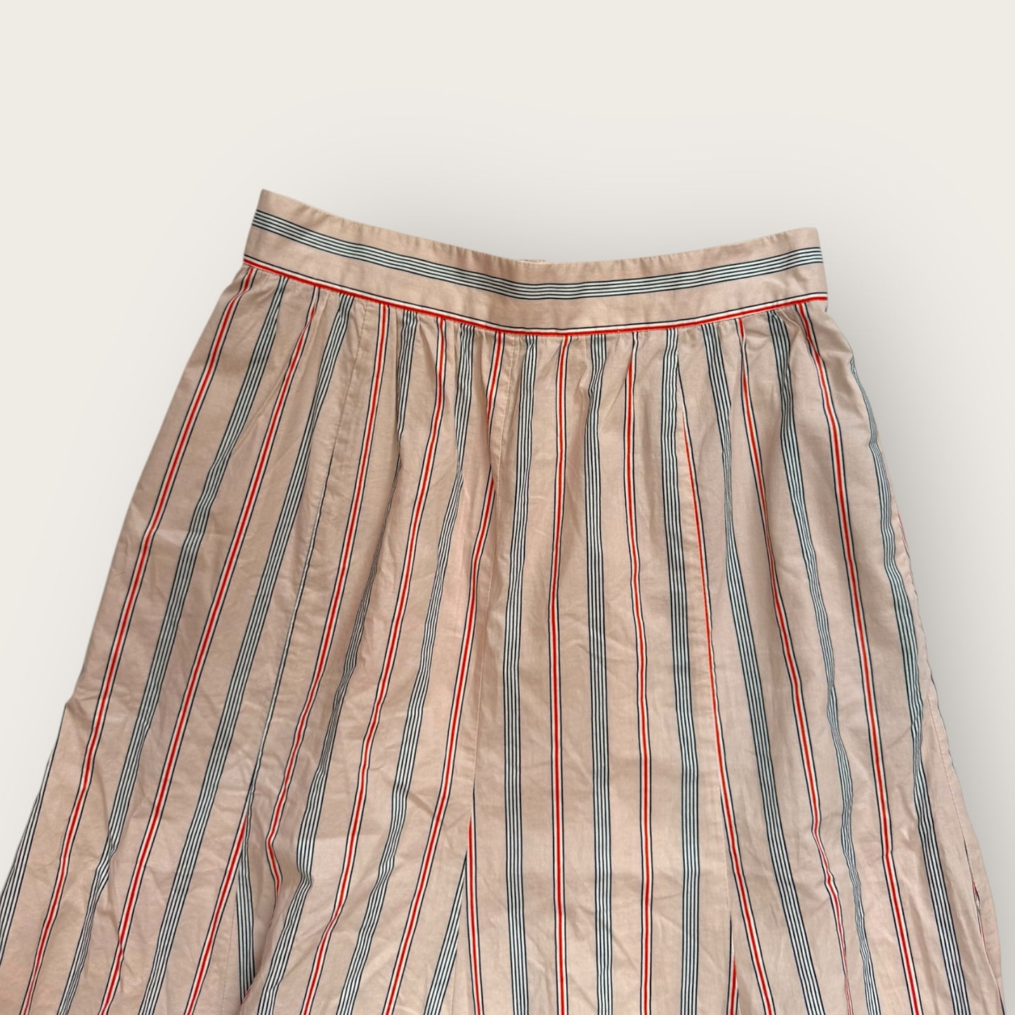 Pink Beige Striped Skirt