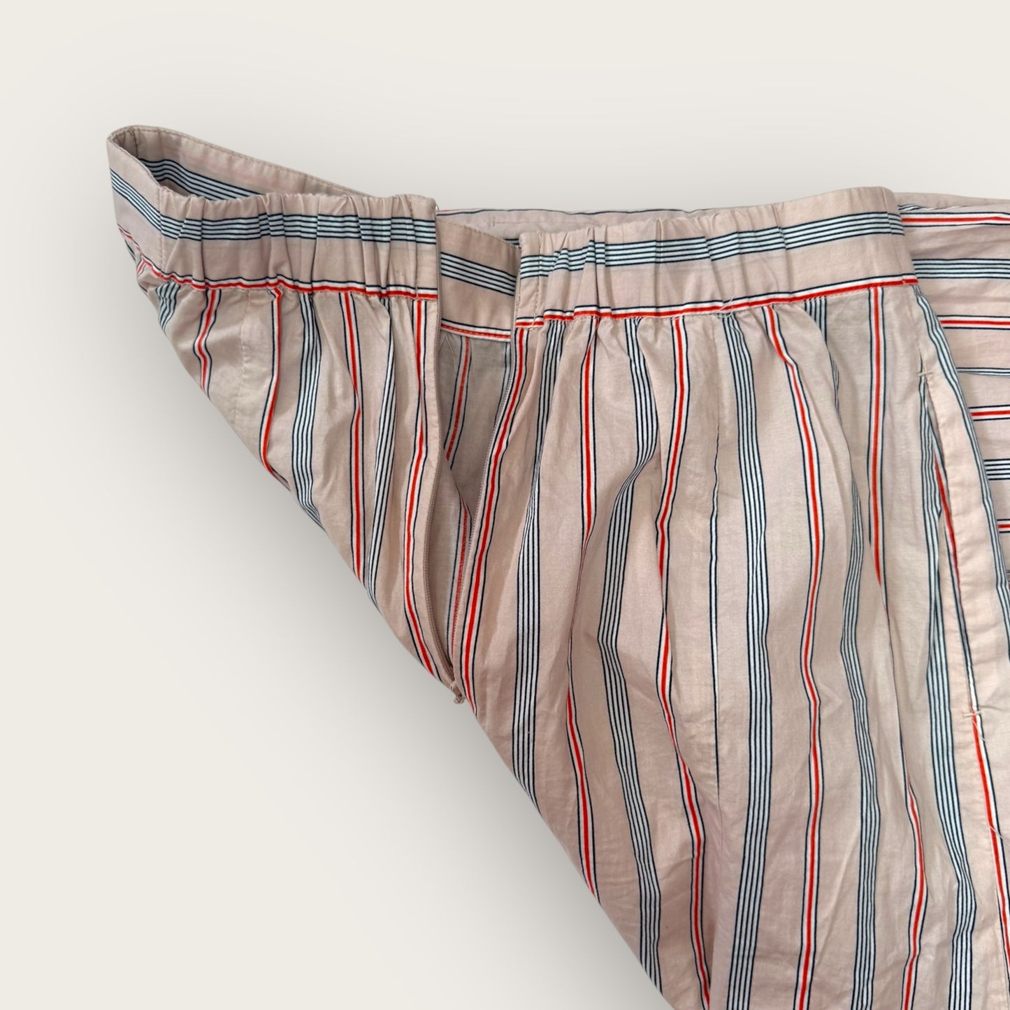 Pink Beige Striped Skirt